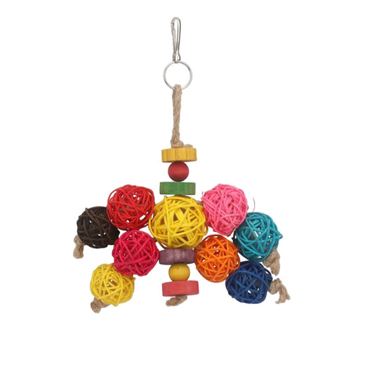 Rattan Ball Parrot Toy