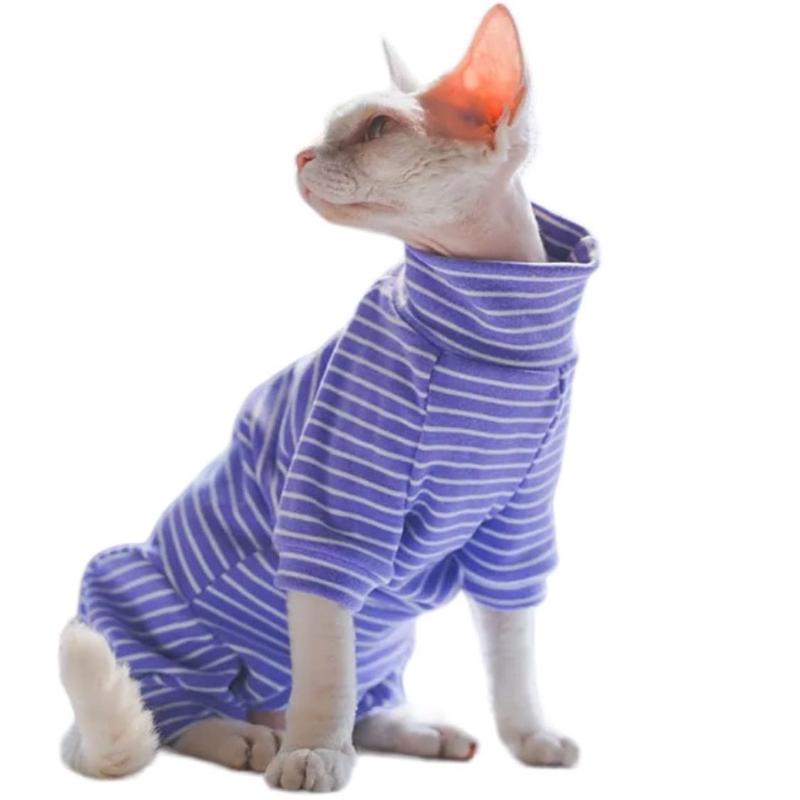 Striped Cozy Cat Sweater