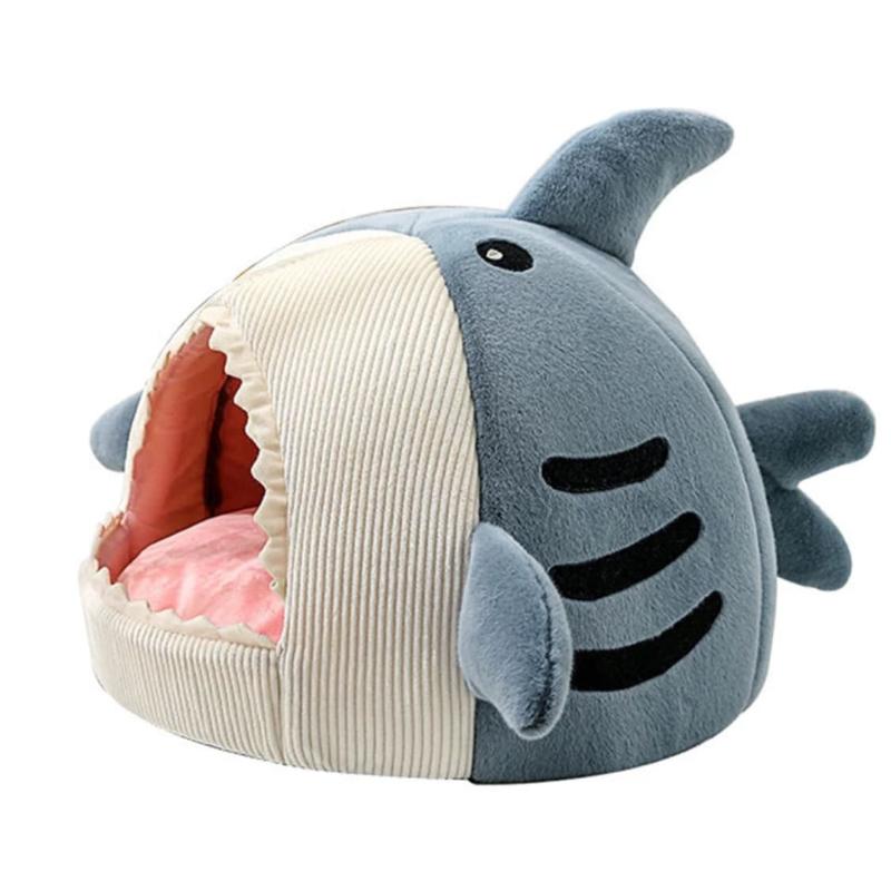 Shark Hideaway Cat Bed