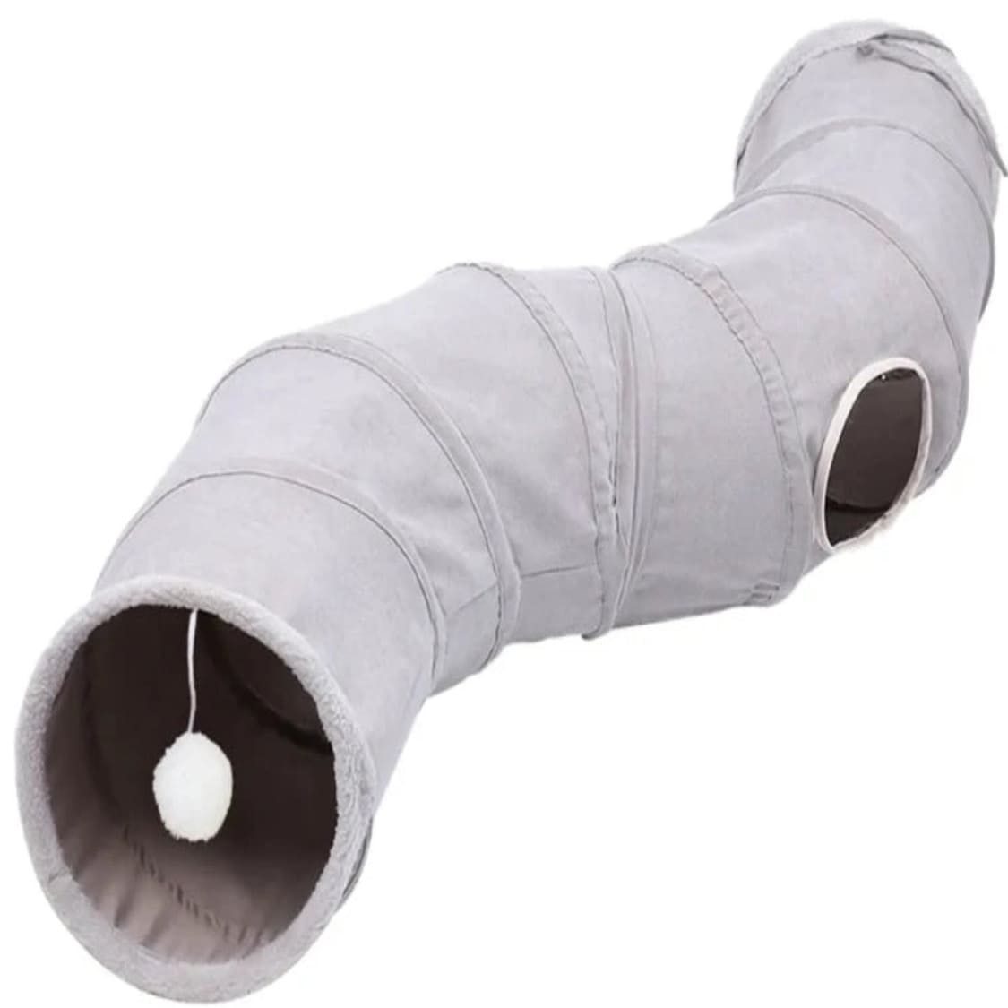 Foldable Cat Play Tunnel With Hanging Ball