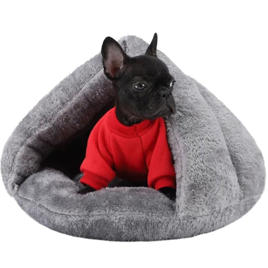 Plush Hideaway Dog Bed