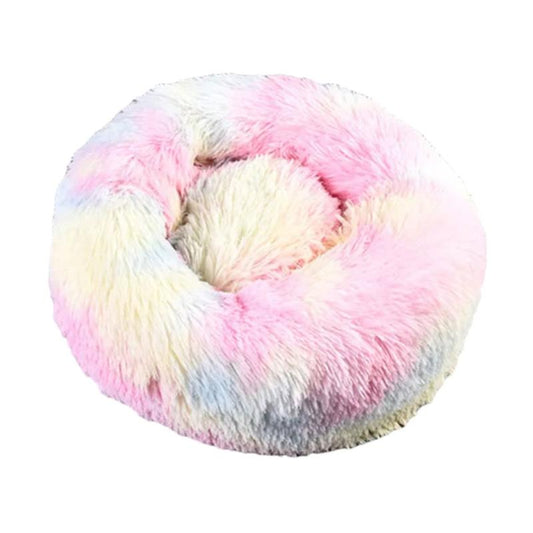 Multicolor Fuzzy Dog Cushion