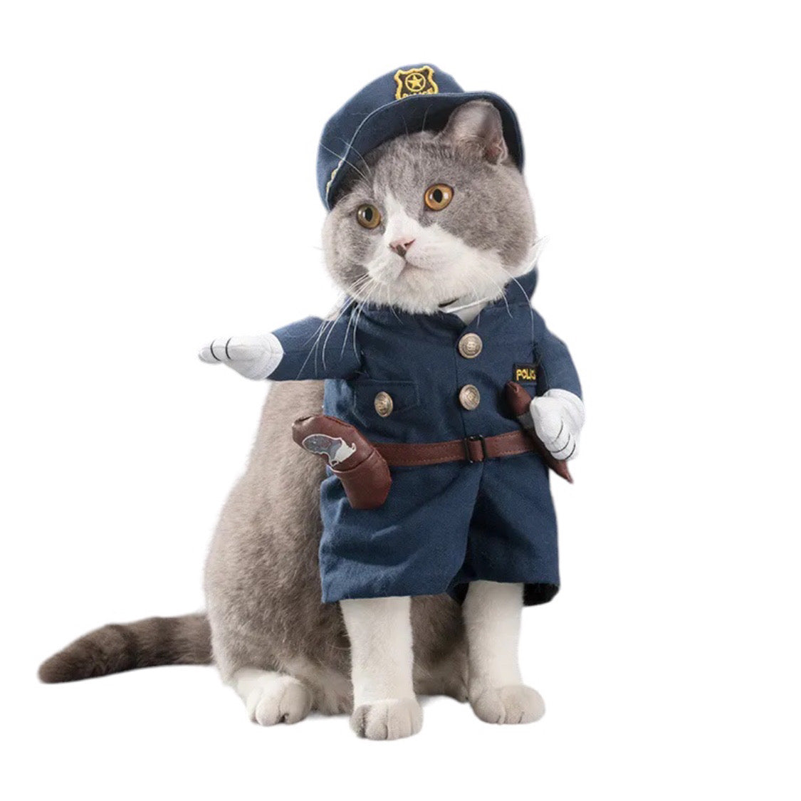 Feline Police Officer Uniform