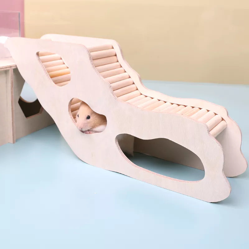 Curved Wooden Hamster Ramp