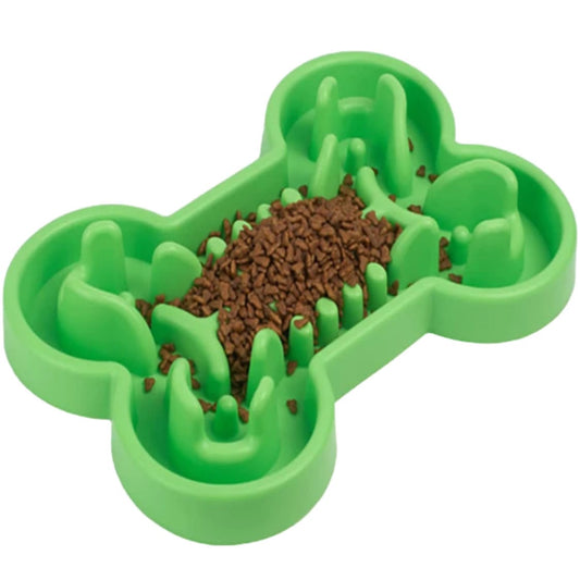 Dog Slow Food Bowl Bone Shaped