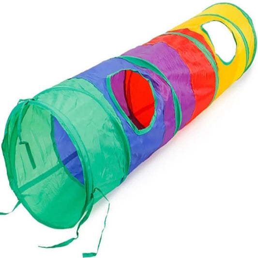 Colorful Cat Play Tunnel