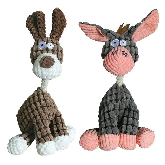 Squeaky Plush Donkey Toy For Dogs