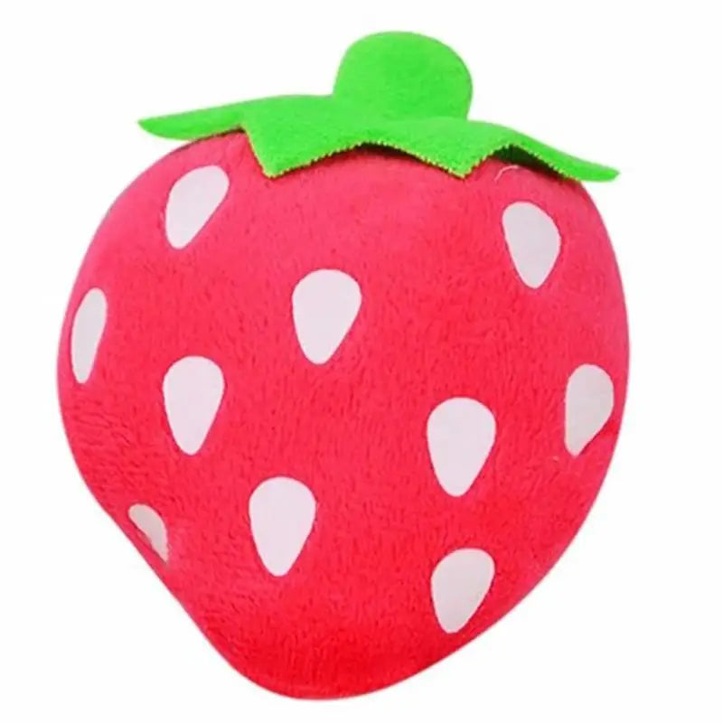 Plush Strawberry Cat Toy