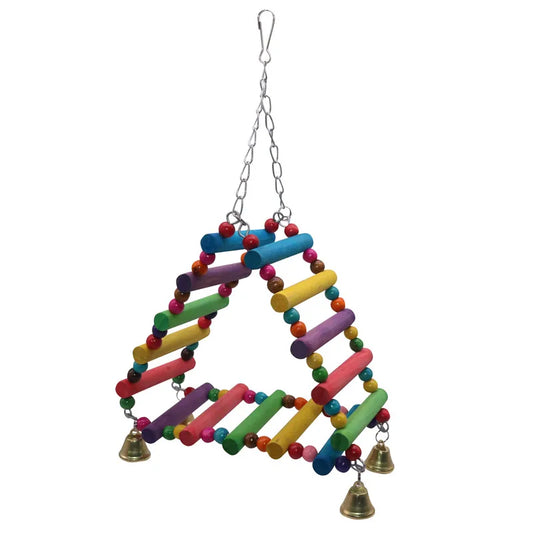 Beaded Wooden Bird Swing