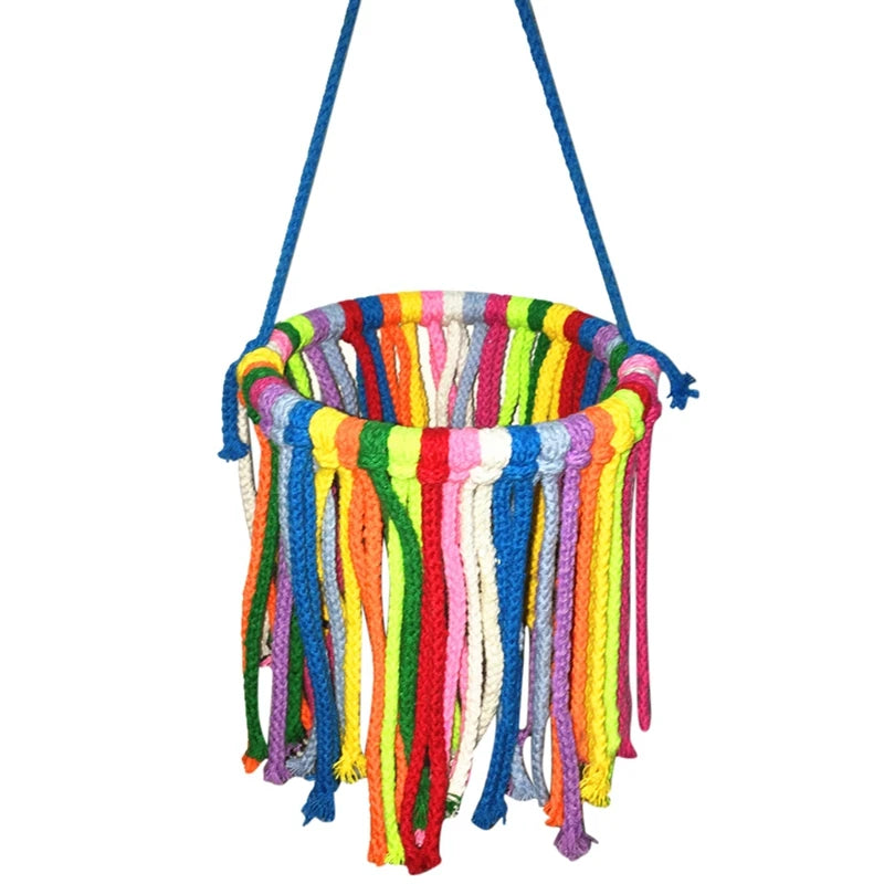 Colorful Bird Rope Basket