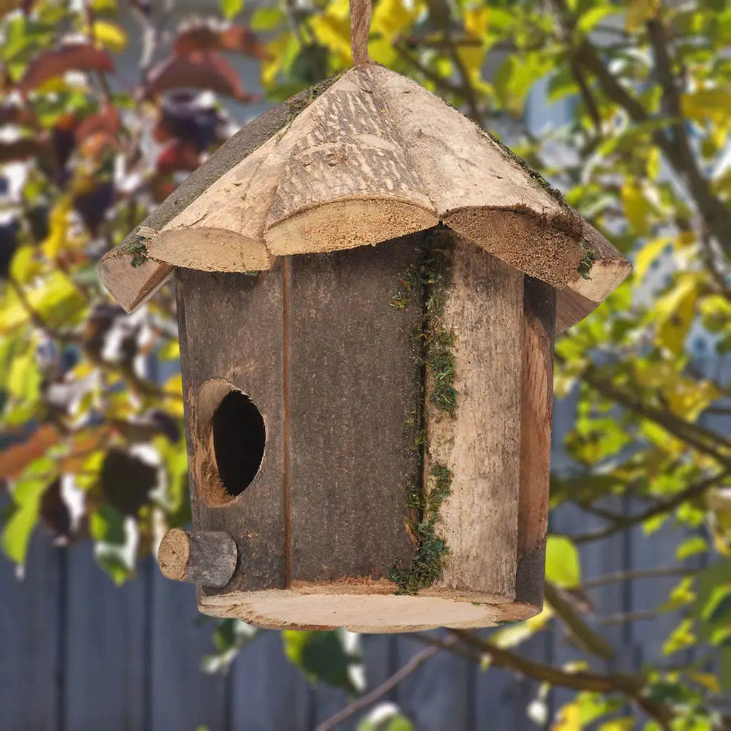 Rustic Wooden Birdhouse Charm