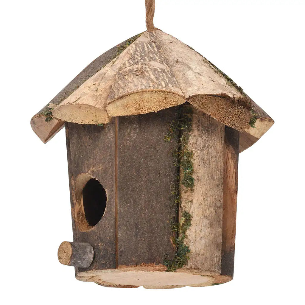 Rustic Wooden Birdhouse Charm