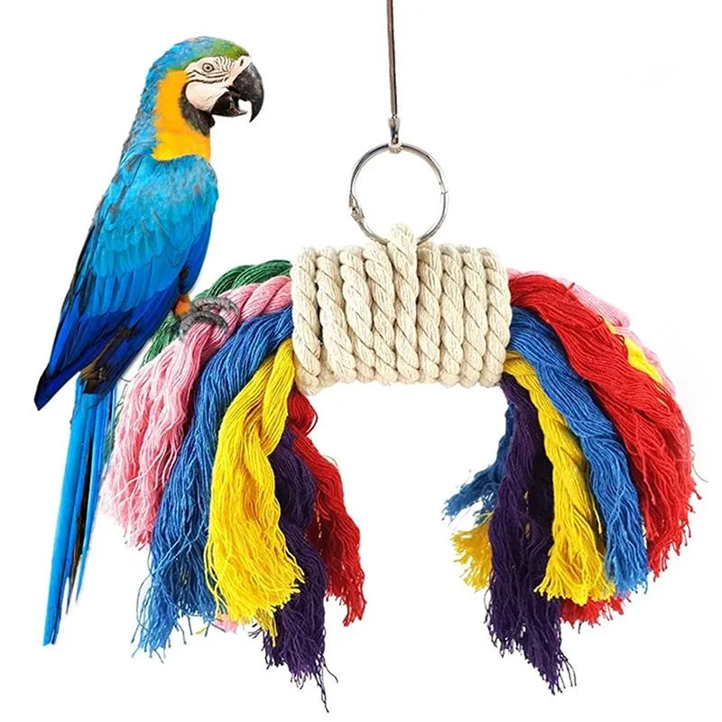 Rainbow Rope Parrot Perch