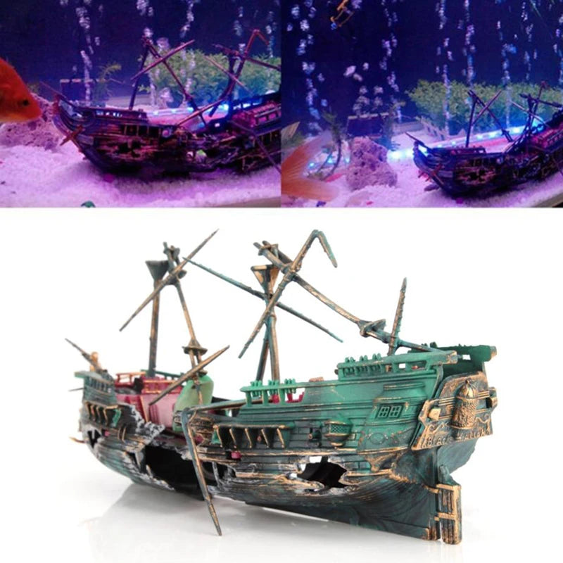 Pirate Ship Aquarium Decor