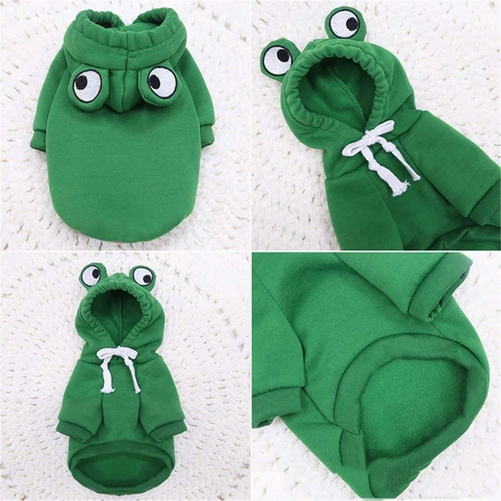 Froggy Pup Hoodie: Green and Adorable