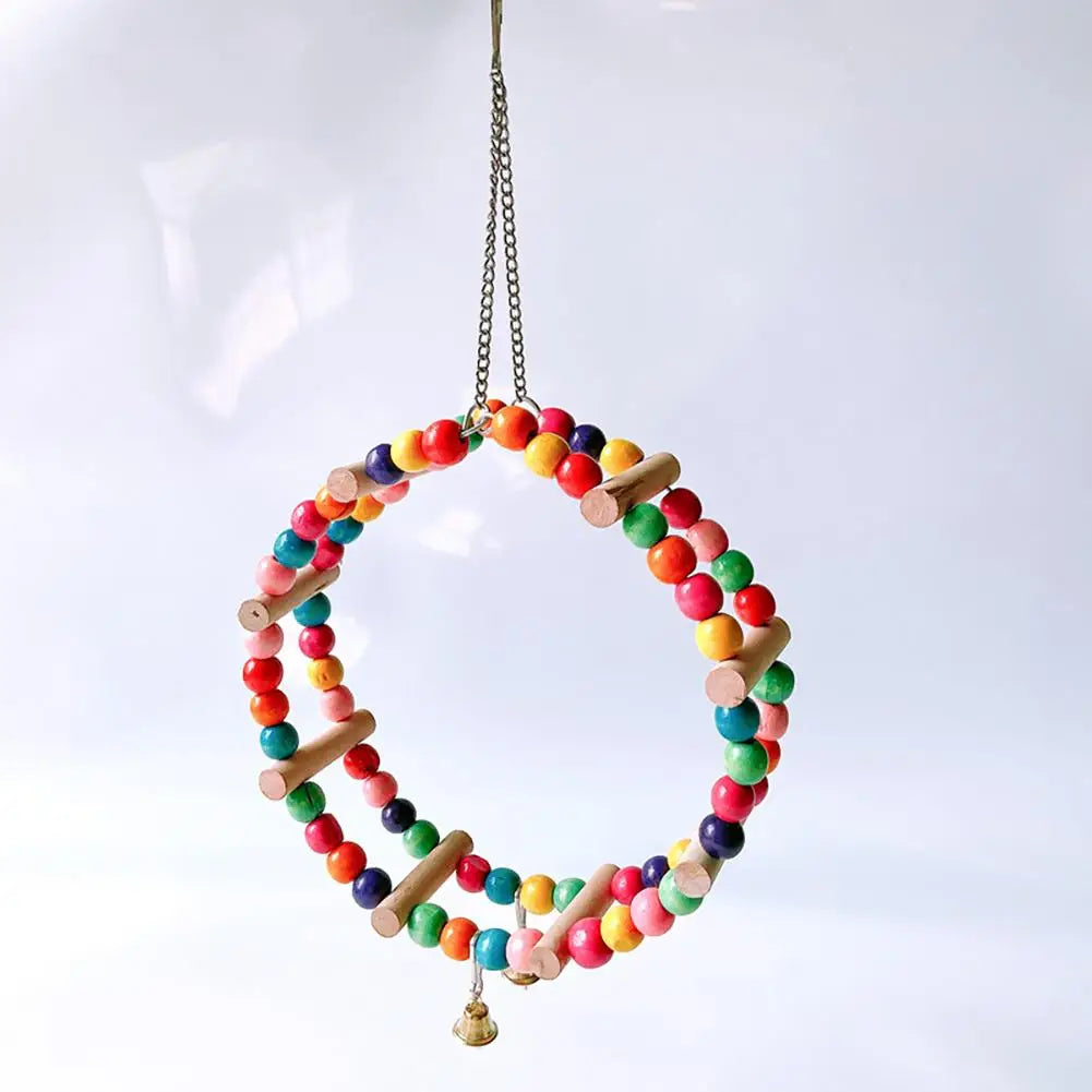 Colorful Beaded Bird Swing