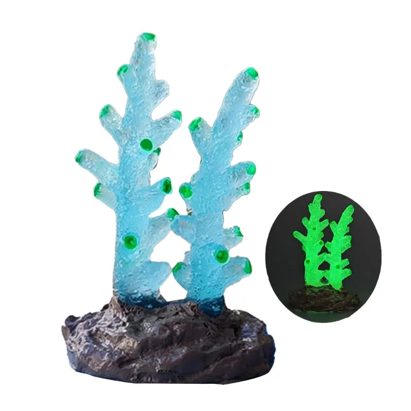 Glowing Reef Plant Decor For Fish Aquarium