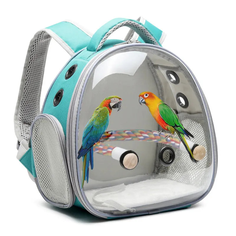 Portable Bird Travel Backpack with Viewing Dome