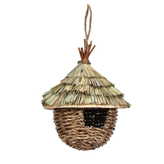 Artisan Woven Hanging Birdhouse