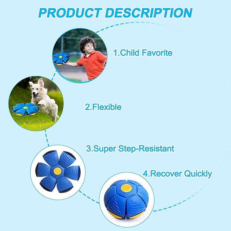 Outdoor Dog Training Toy Flexible Flying Disc