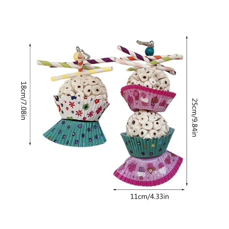 Spinning Cupcake Bird Toy