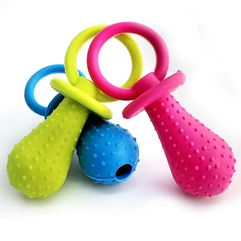 Rubber Pacifier Dog Toy