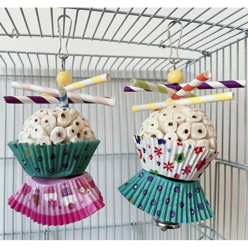 Spinning Cupcake Bird Toy