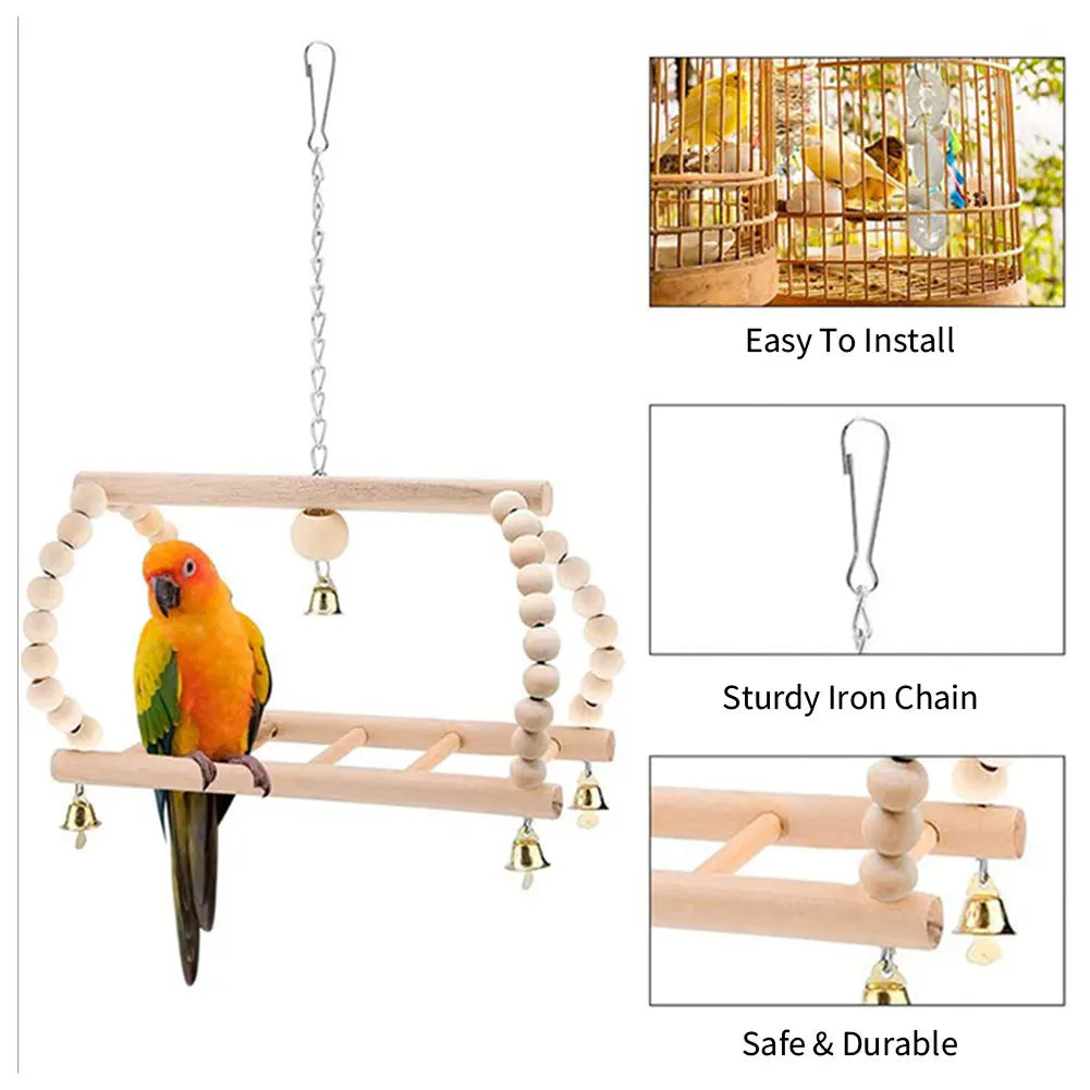 Beaded Parrot Play Ladder