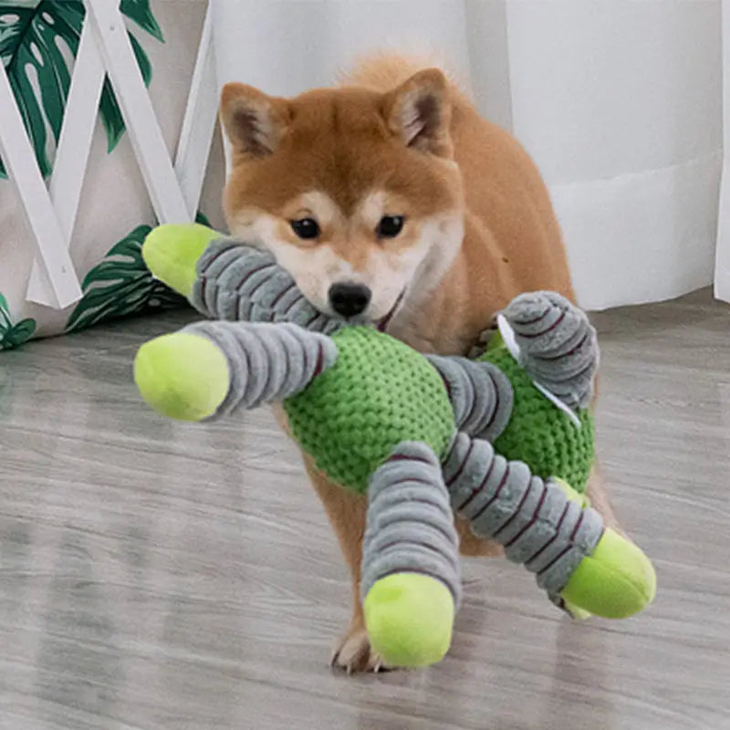 Cheerful Plush Dog Toy