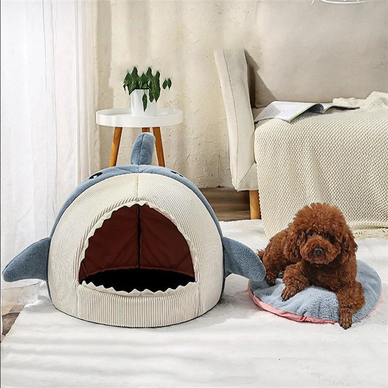 Soft Shark Dog Bed for Small Pets