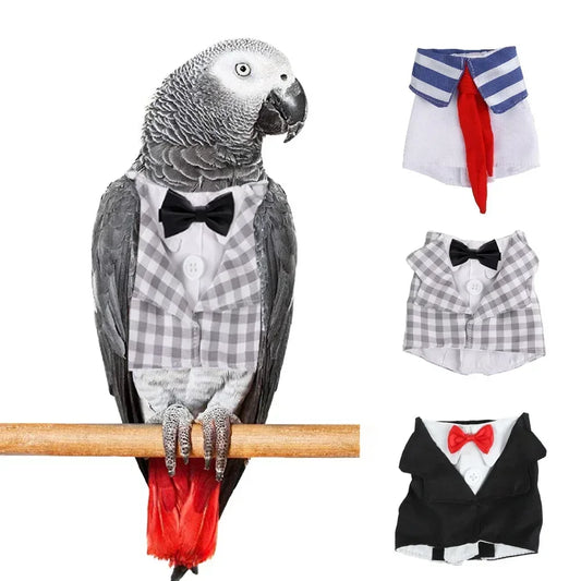 Gingham Parrot Bowtie vest