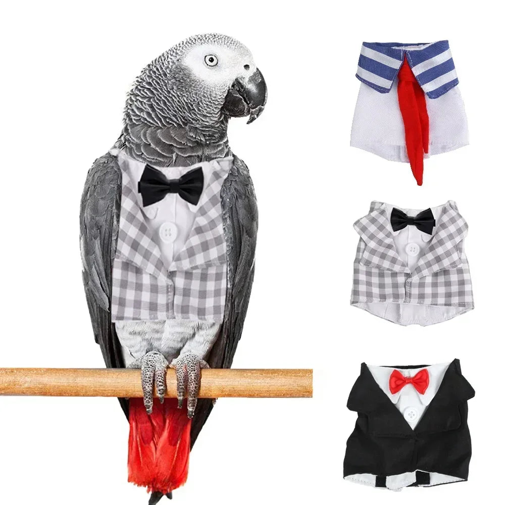 Checkered Parrot Bowtie Vest