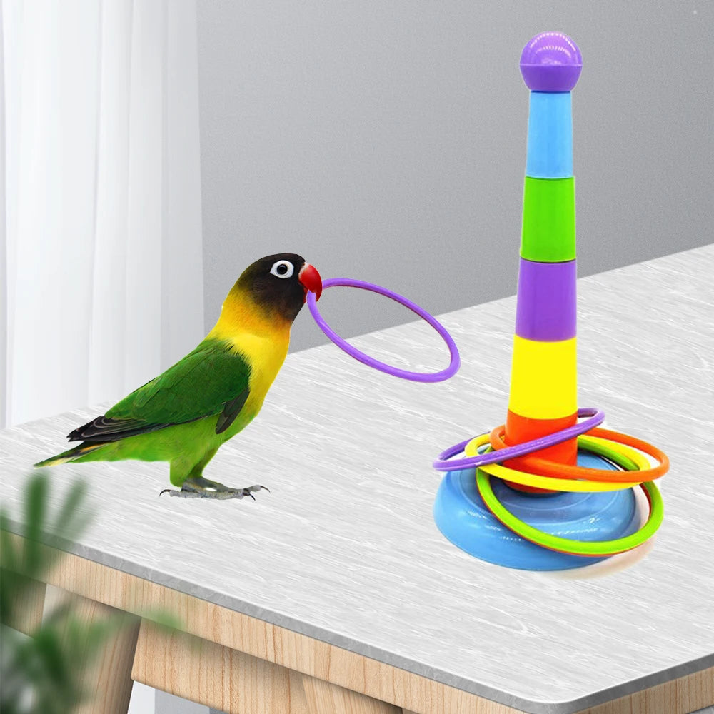 Colorful Bird Ring Stacker