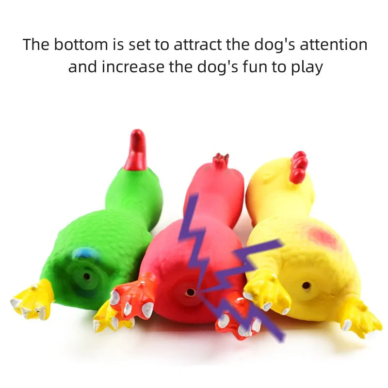 Squeaky Chicken Dog Toy