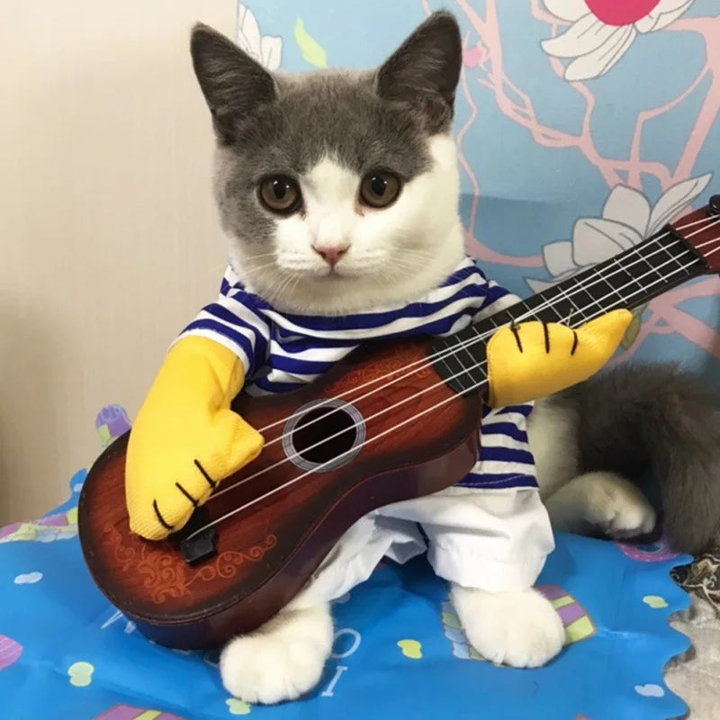 Cat Rockstar Guitar Outfit