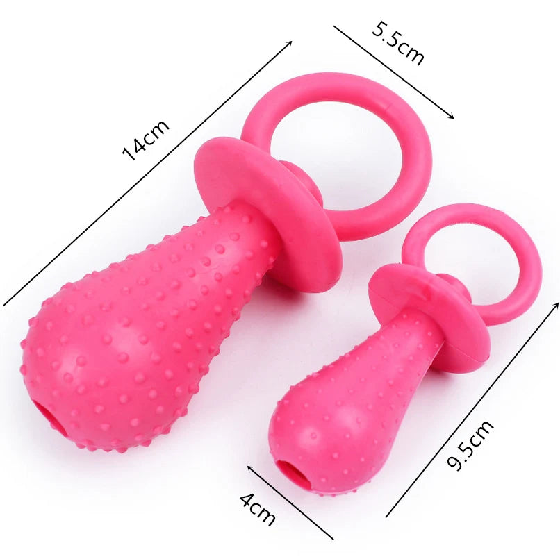 Rubber Pacifier Dog Toy