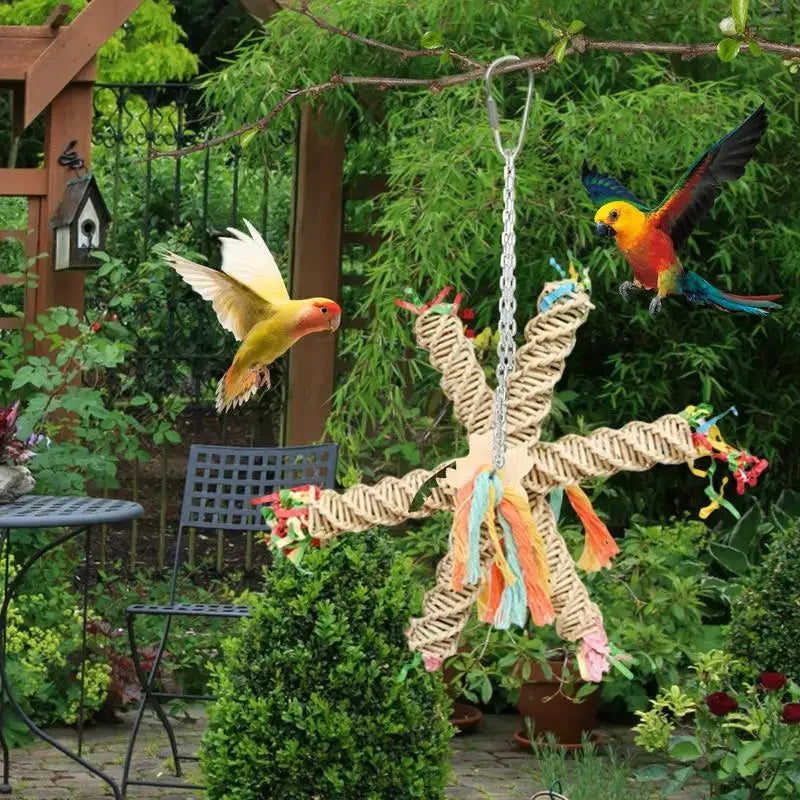 Rope Star Bird Toy