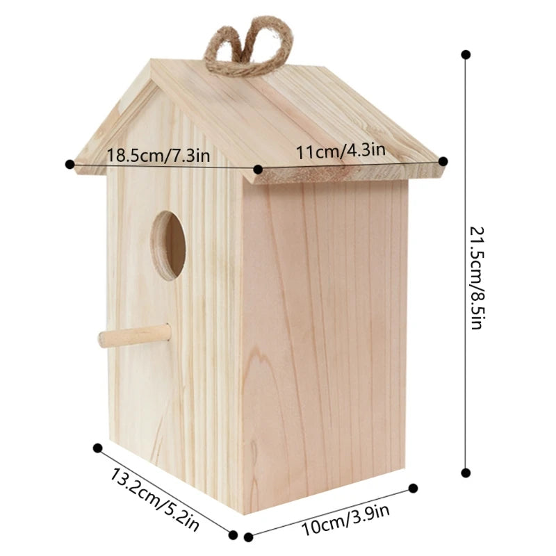 Wooden Window Birdhouse View