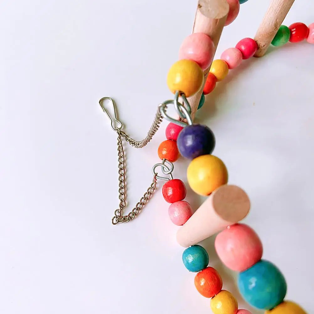 Colorful Beaded Bird Swing