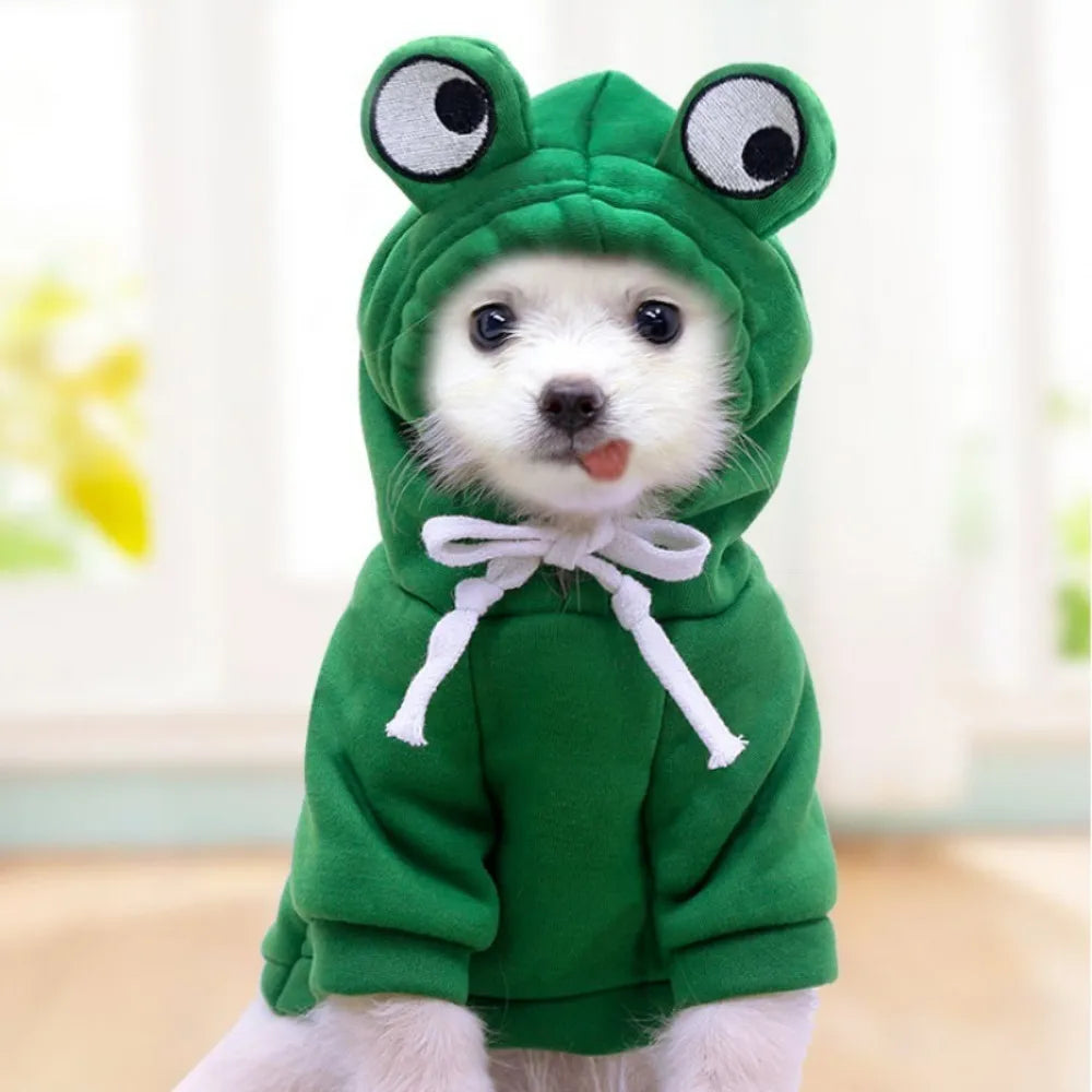 Froggy Pup Hoodie: Green and Adorable