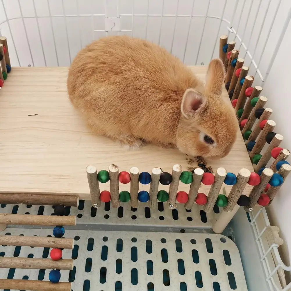 Wooden Rabbit Climbing Steps