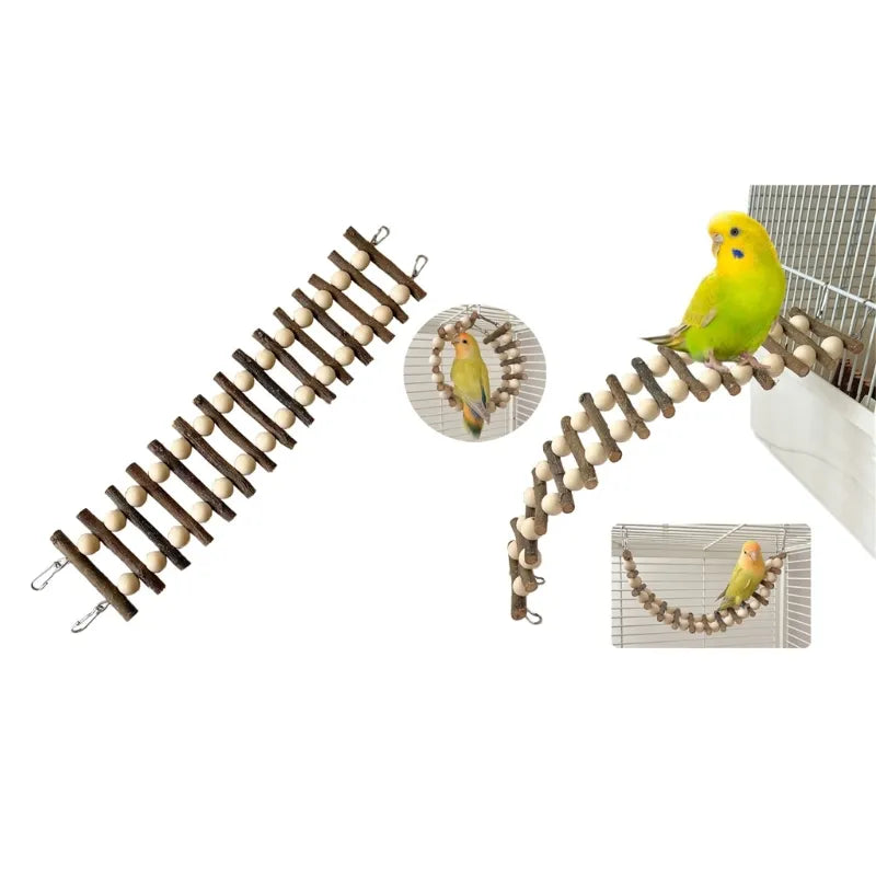 Wooden Ladder Bird Toy