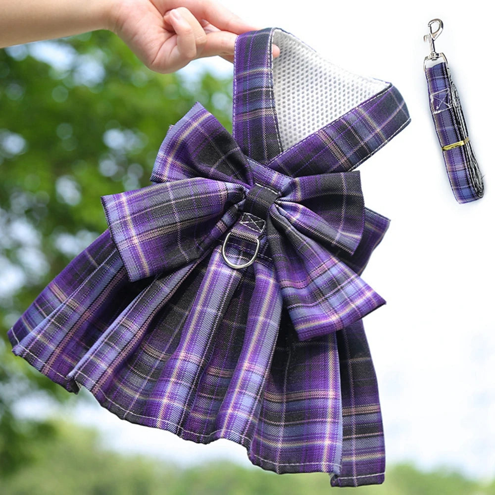 Plaid Bowtie Dog Dress - Chic and Elegance for Every Occasion