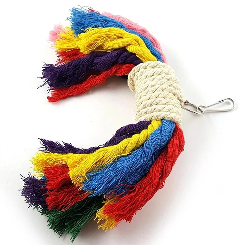 Rainbow Rope Parrot Perch