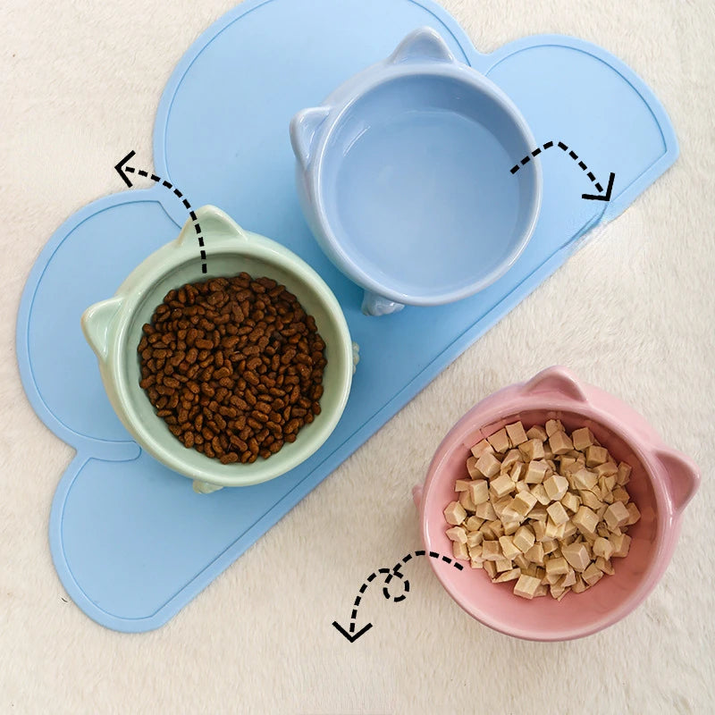 Kitty Food Ceramic Bowl