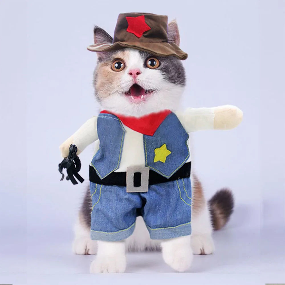 Cowboy Cat Sheriff Outfit