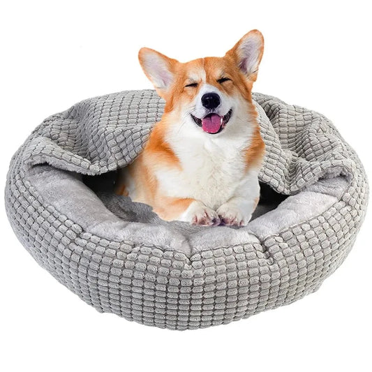 Fluffy Dog Bed Haven With Blanket