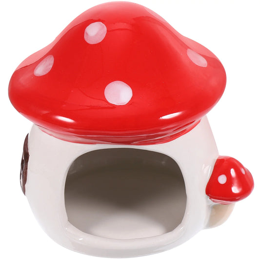 Ceramic Mushroom Hamster House