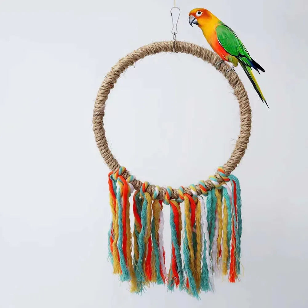 Parrot's Colorful Play Perch