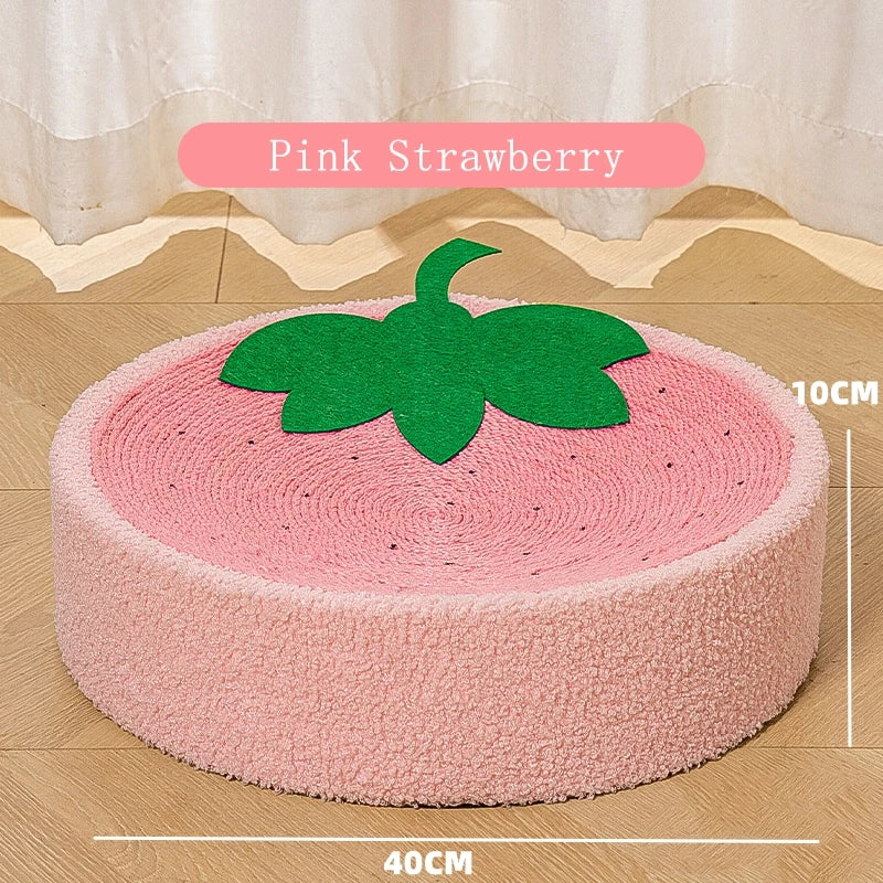 Plush Strawberry Cat Scratcher